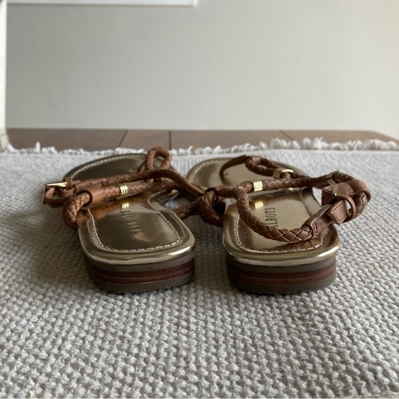 Talbots Brown Braided Leather Sandals Size 9.5M - Picture 3 of 4